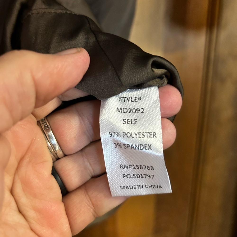 NWT MABLE BROWN SATIN DRESS - Picture 6 of 6